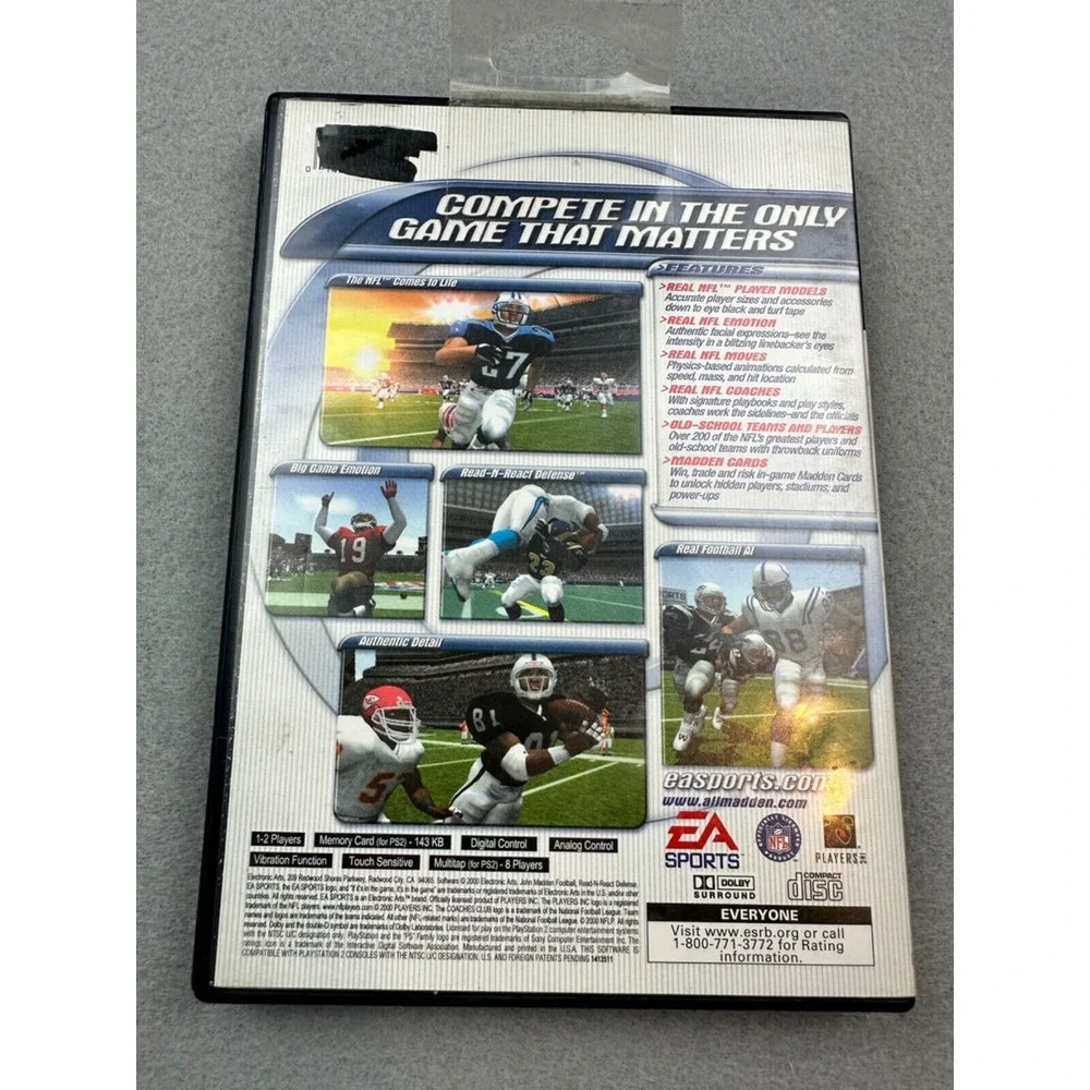 Madden NFL 2001 (Sony PlayStation 2, 2000)‎ Complete
